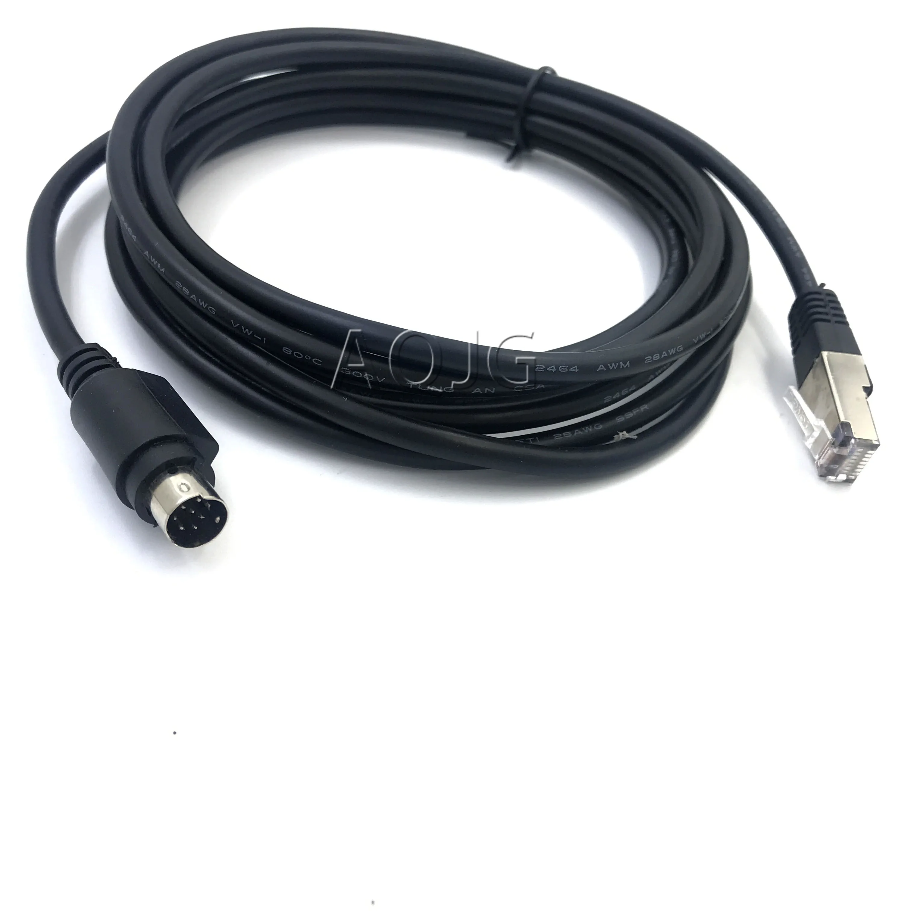 8Pin din to RJ45 RS232 Camera Control Cable for for Sony VISCA Daisy Chain PTZ EVI/BRC/SRG series cameras