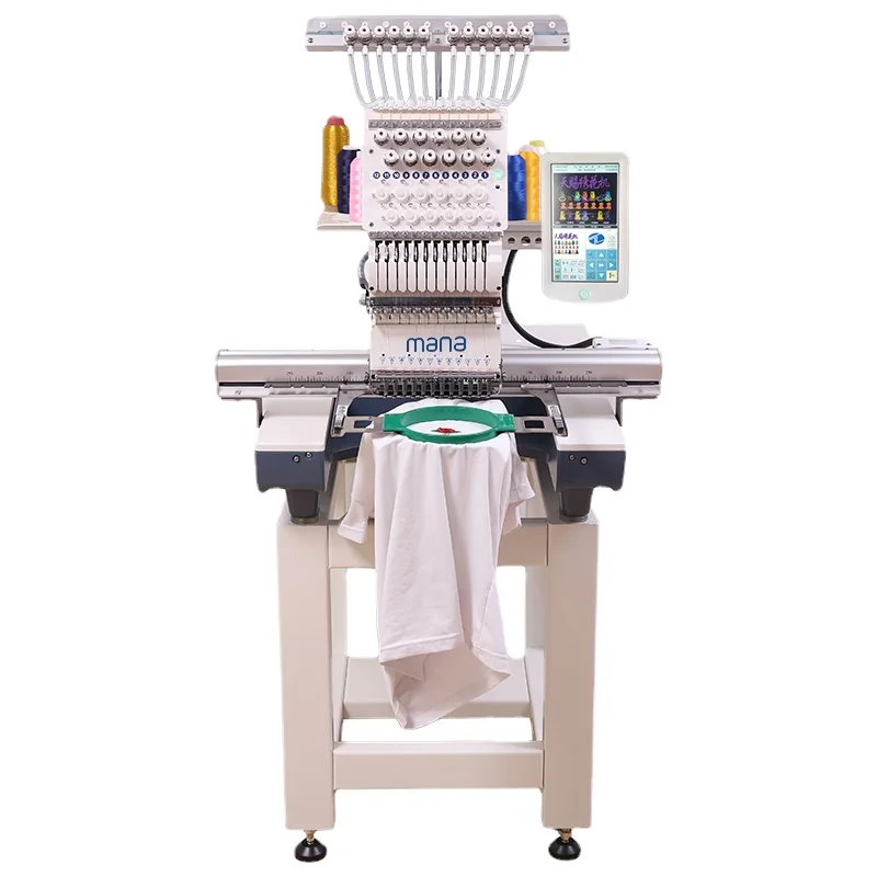 Computer Single-Head Embroidery Machine Automatic Commercial Household Desktop Industrial Embroidery Machine Accept Customizatio