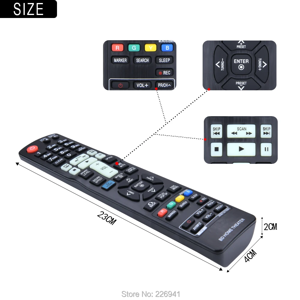 AKB73275501 l'uso del telecomando per Blu-Ray Home TV di Ricambio remoto regolatore controle teleconmando fernbedienung