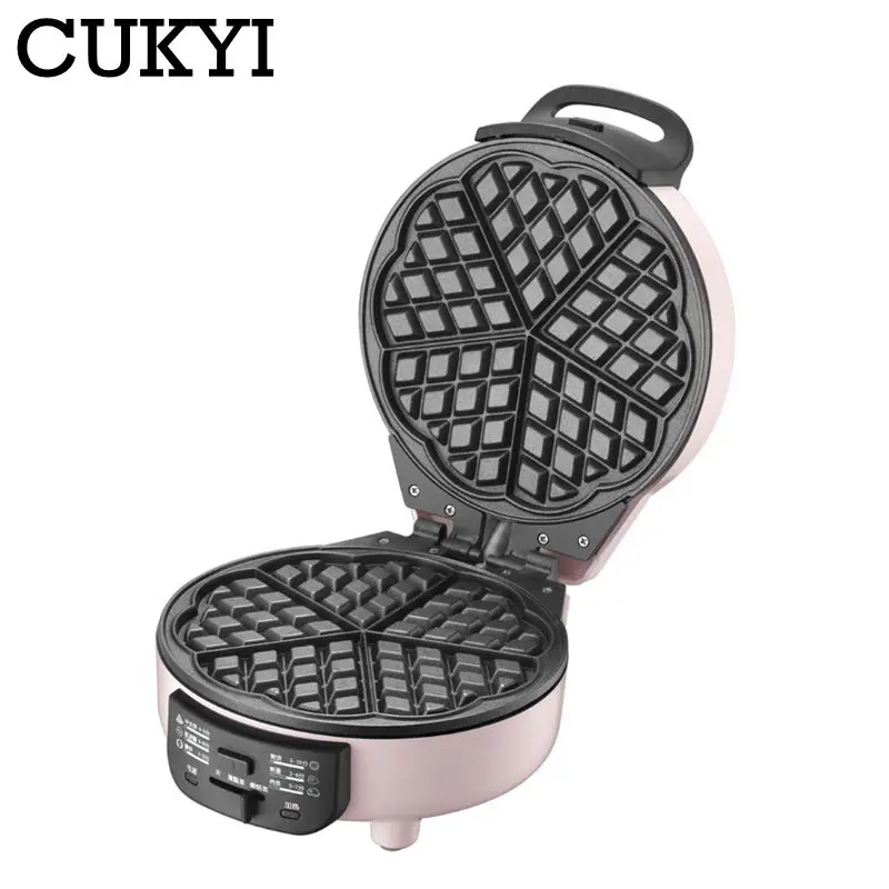 

CUKYI Mini electric Waffles Maker Frying Tray Donut Machine Household Cake Machine Breakfast Muffin Machine 3 Baking Pan