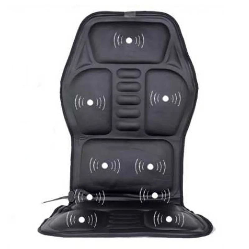 Portable Electric Heating Vibrating Back Chair In Cussion Car Massage Mat Home Office 9 Motor Lumbar Neck Mattress Pain Relief