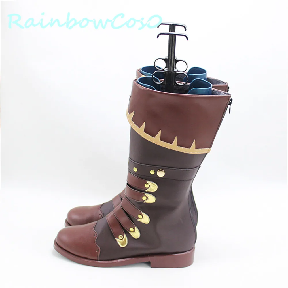 Genshin – bottes de Cosplay, chaussures de jeu, dessin animé, carnaval, Halloween, arc-en-ciel, W1288