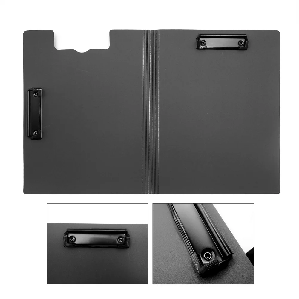 Plastic Foldable Clipboards Folio With Double Clips Writing Pad Document Files Card Holder For Interviews Office School Business