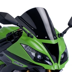 Motorcycle Windshield Smoke Black Transparent For Kawasaki ZX6R 09-18 ZX-6R 2009 2010 2011 2012 2013 2014 2015 2016 2017 2018