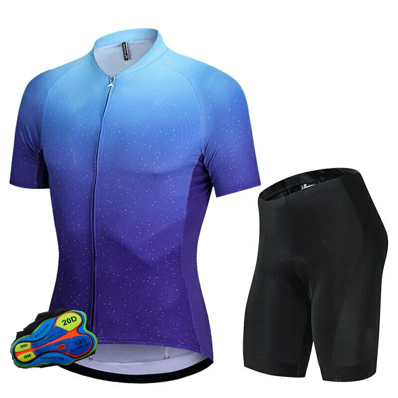 Customized Quick-Drying Short Sleeve Bike Bicycle Suit With Pocket Clothing Set Padded Cycling Bib Triathlon Bicycle