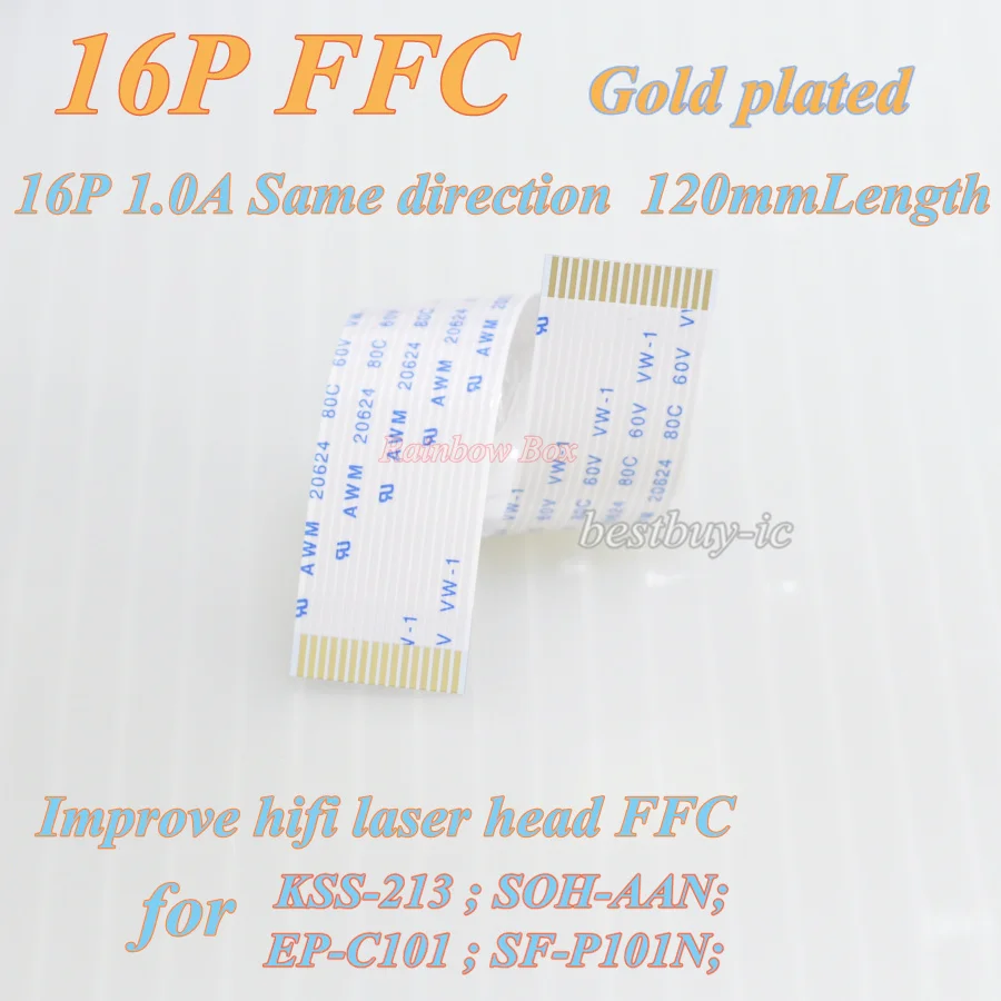 Лихорадка компакт-дисков с золотым напылением FFC плоский кабель 16P для 213B EP-C101 SF-P101N SOH-AAN лазерная головка FFC 16p длина 80 мм 90 мм 120 мм 130 мм 230 мм