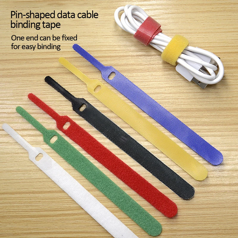 15cm 100pcs T-type Cable Tie Wire Storage Cable Computer Data Cable Power Cable Tie Wire Adhesive Sticker Strap