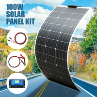 solar panel kit 100w 100 watt 200 w 300w 400w complete Photovoltaic panels cell for 12V 24v battery home car Boat yacht