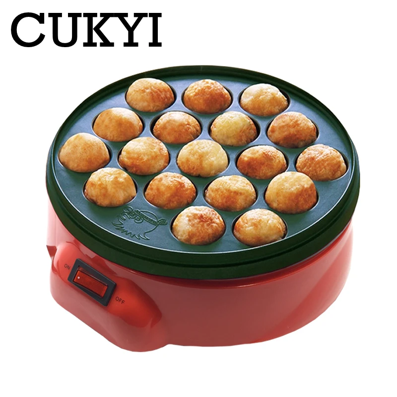 Electric Octopus Ball Maker 18 Holes Quail Egg Non-stick Baking Tray Chibi Maruko Machine Takoyaki DIY Burning Plate BBQ Grill