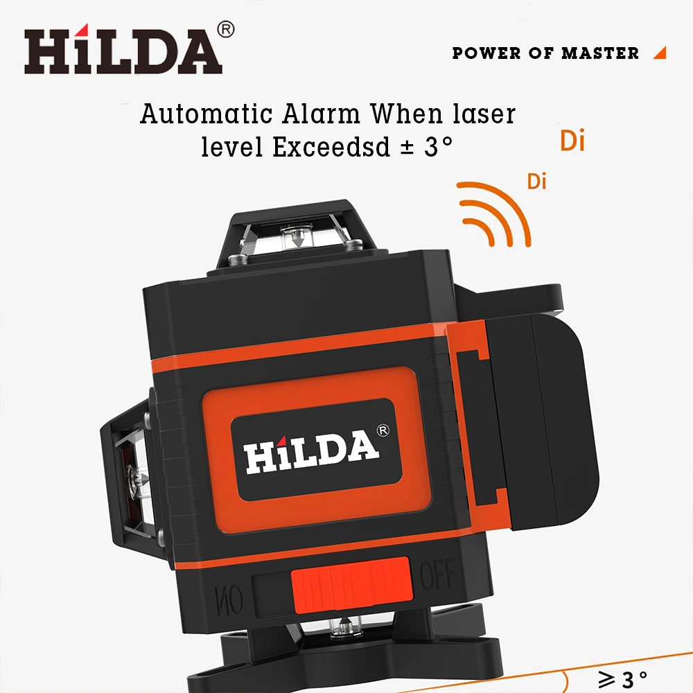 HILDA 3D/4D Laser Level Auto Self-Leveling 360 Horizontal And Vertical Cross Super Powerful Green Laser Level