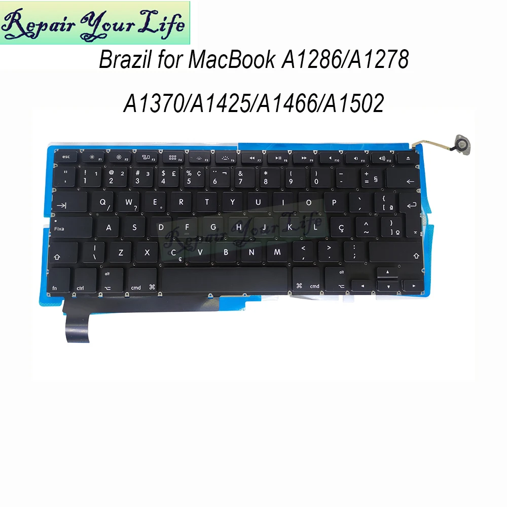 

Brazil Brazilian keyboards Backlight Keyboard for MacBook Pro A1278 A1286 A1425 A1502 Air A1370 A1466/A1369 no light laptop part