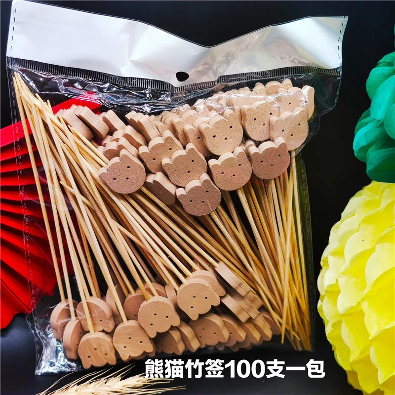 

Disposable Bamboo Stick Cake Baking, Cocktail Wine Picks, Fruit Toothpick, Sandwich, Drink Party Supplies, Decoration, 100 PCs