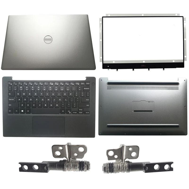 

New Laptop LCD Back Cover/Front bezel/Hinges/Palmrest/Bottom Case For DELL XPS 13 9350 9360 0V9NM3 0114PC 043WXK 057JH8 Cover