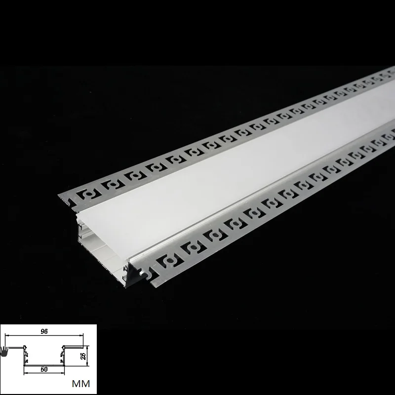 

3Pcs Of 1M 40Inch 30-50 MM Embedded LED Aluminum Profile ,Trimless Strip Drywall Recessed Ceiling Slot Groove Edge Line Channel