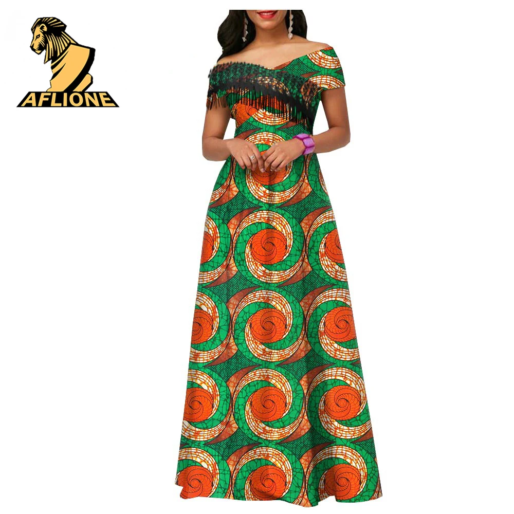 Women's Dress African Clothing For Women Ankara Style Floor Length Plus Size sexy Ladies Summer Spring 2021 Wax Pure Cotton