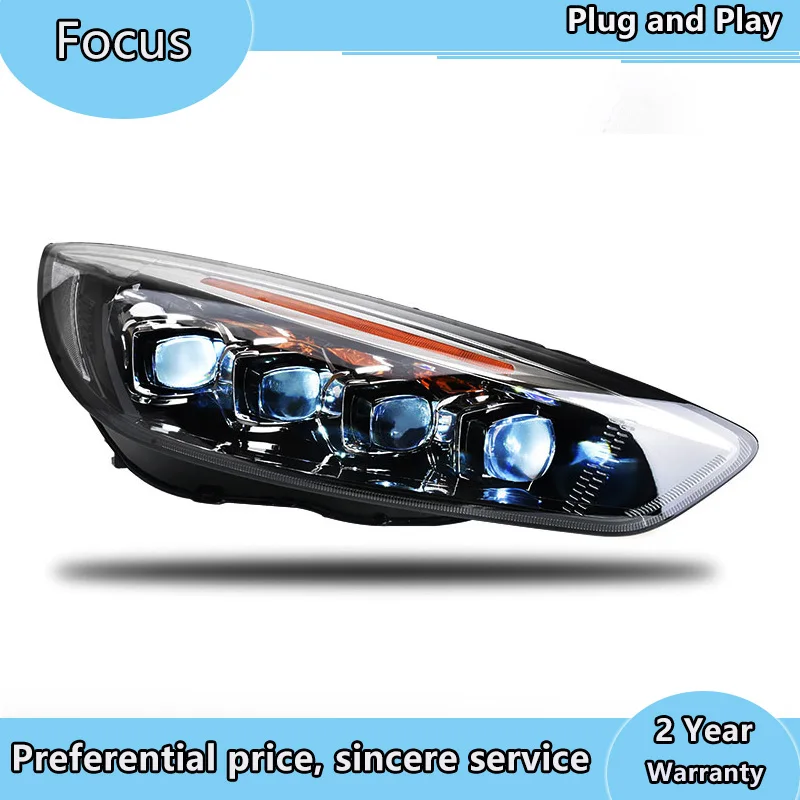 Car Styling for Ford Focus 2015-2017 Headlights LED Headlight DRL dynamic LED Lens all led car Accessories