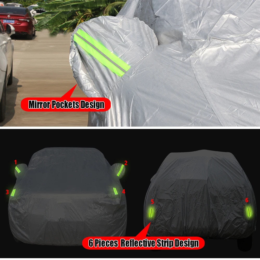 Outdoor Car Cover For Ford Kuga 2008-2021 SUV Anti UV Sun Rain Snow Fog Protection Cover Dustproof