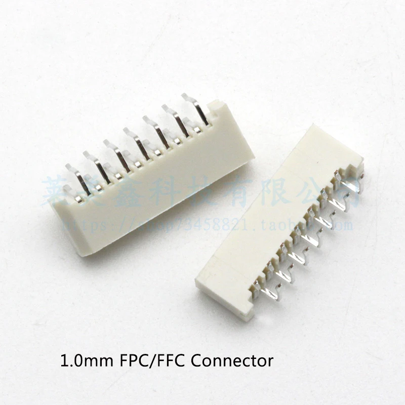 10Pcs 1.0Mm/1.25Mm Fpc/Ffc Connector Lcd 4P-32P Flexibele Platte Kabel socket Dubbele Rij Gebogen Pin Type Non-Lock Fpc Connector