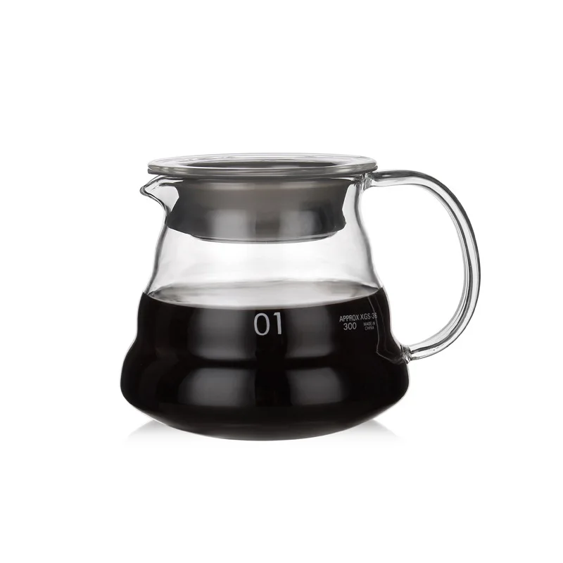 Cafetière en verre transparent, bouilloire de 350ml 600ml 800ml