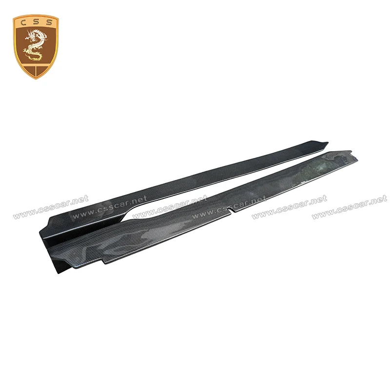Dry Carbon Fiber LP610 Side Skirts Extensions for Lamborghini Huracan Vors Style Car Door Sill Pedal Splitter lp580 Accessories view 4