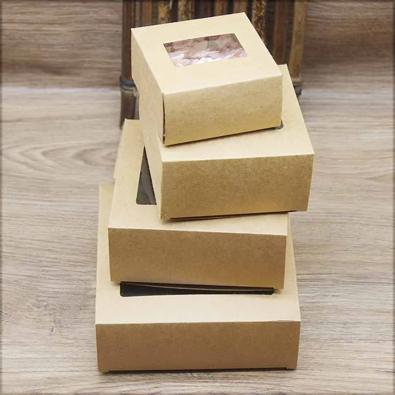 10pc Mulit size window box jewelry packing box white big gift package box wedding candy favors decoration box party suppiles