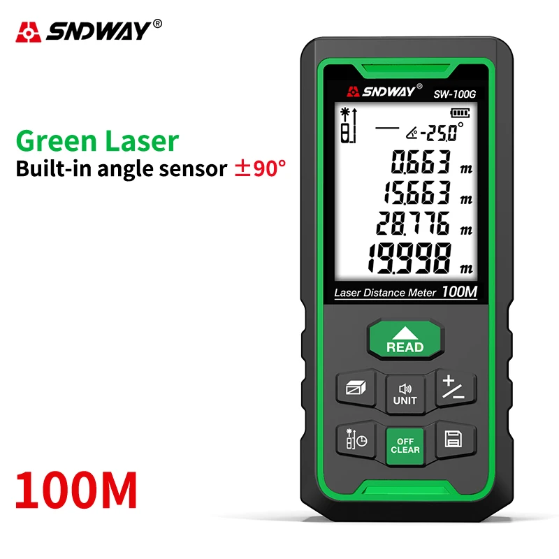 SNDWAY Laser Rangefinder Electronic Roulette Distance meter Digital Tape Measure 50/70M