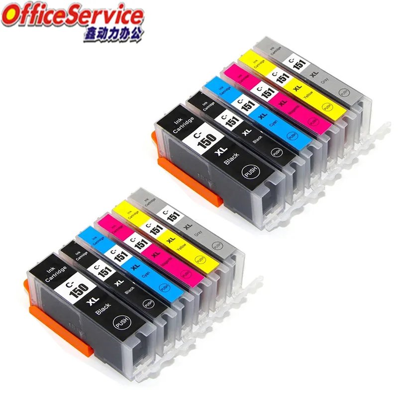 

PGI-150 CLI-151 PGI150XL CLI151XL ink Cartridge Compatible For Canon PIXMA MG7510 Ip8710 MG6310 MG7110 printer