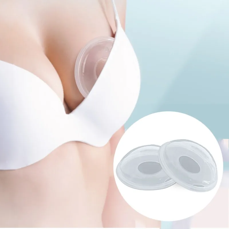 2pcs Silica Gel Collection Cover Baby BreastfeedingMilk Collectors Soft Postpartum Nipple Suction Container Reusable Nursing Pad