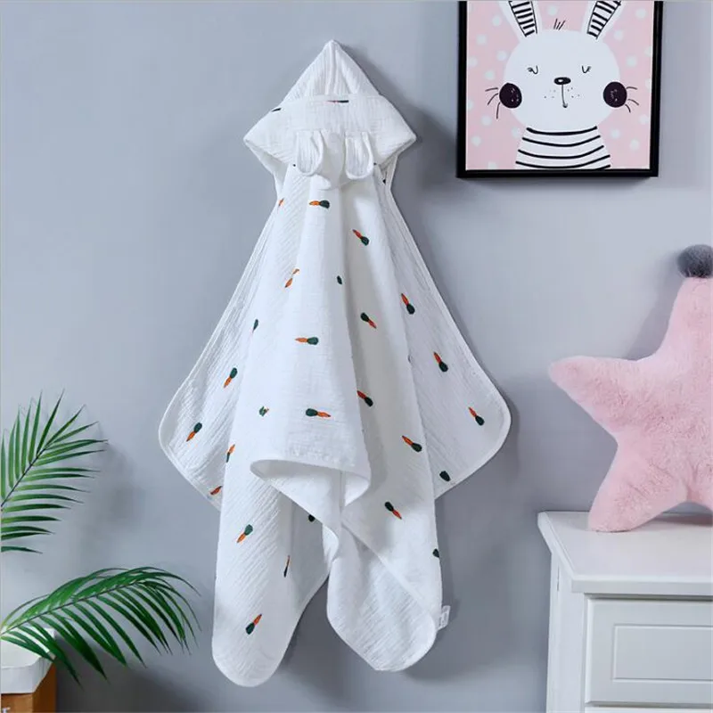 Super Soft Baby Hooded Bathrobe Infant Sleeping Bag Swaddle Wrap Blankets Newborn Baby Bath Hooded Baby Poncho Spa Towels