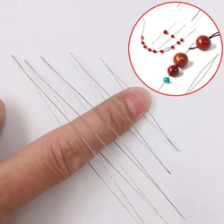 5Pcs Beading Needles Pins Open Needle for Beads Pearls  DIY Jewelry Making Tools Handmade Beaded Stainless Steel Threading Pins