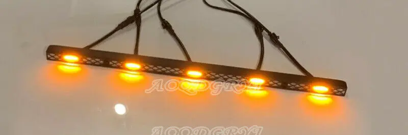 Fits For Toyota FJ Cruiser 2007-2020 LED Vehicles Bonnet Hood Light Bars Decor 5LED Moulding Car Accessories