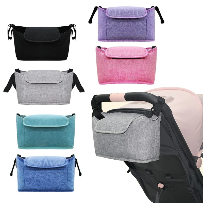 Waterproof Portable Baby Stroller Organizer Bag Multi-pocket Flax Nappy Hanging bag Cup Holder Pram Buggy Cart Bottle Mummy Bag