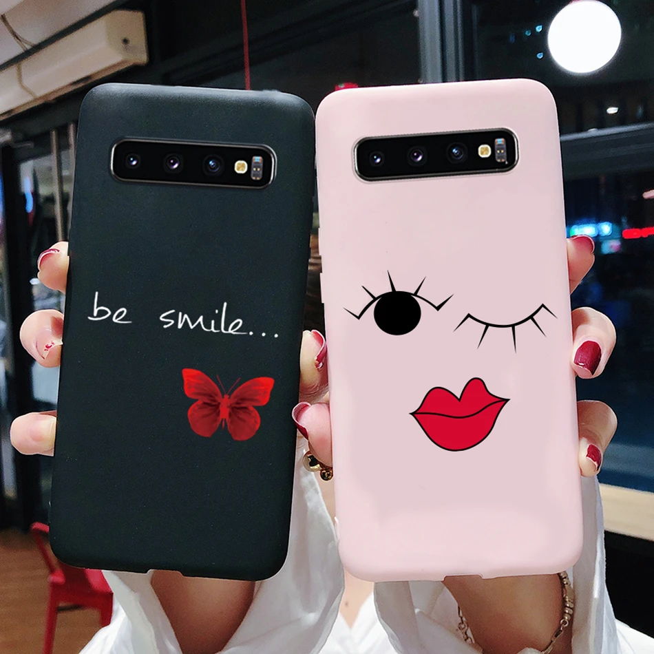 Cute Cat Cactus Cartoon Case For Samsung Galaxy S10 S10e 4G Candy TPU Silicone Soft Case for Samsung Galaxy S10 Plus Back Cover