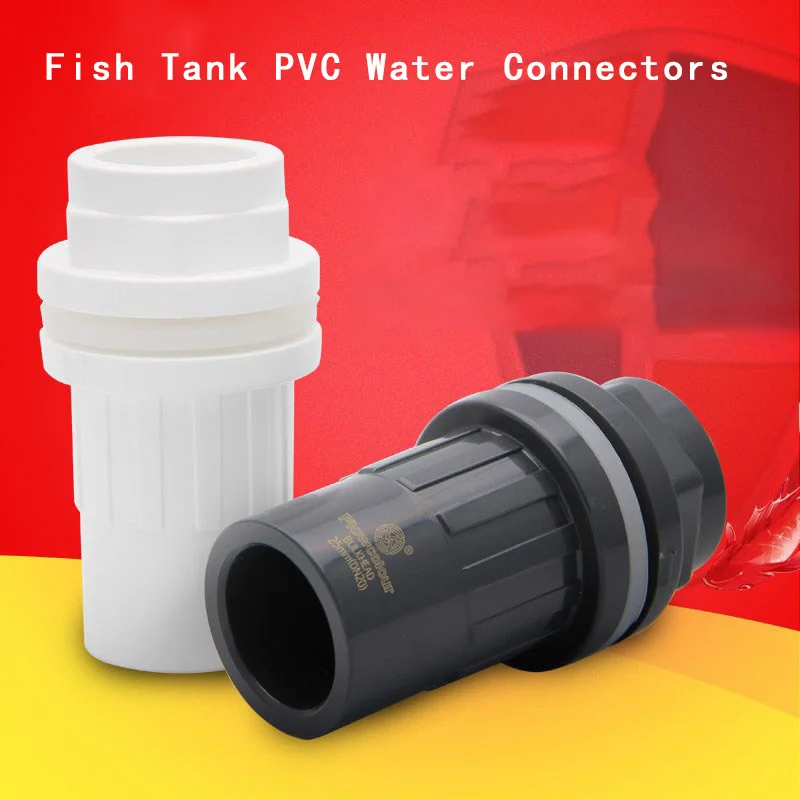 Fish Tank PVC Water Connectors  Tank overflow connector Plumbing Drainage Connector Lengthened Aquarium Overflow Pipe Joint 1Pcs