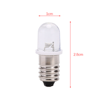 5pcs E10 led bulb E10 DC 3V 4.5V Instrument bulb E10 Indicator bulb Old fashioned flashlight bulb