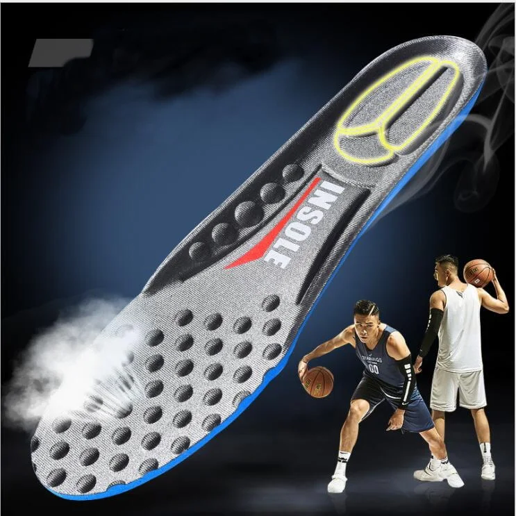 Sports Insoles For Men Women Breathable Wweat Absorption Shock  Sneaker Shoes Cushion Pad Non-Slip Basketball Insoles Foot Pad