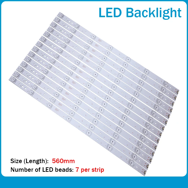 

New Kit 14 PCS 7LED 555mm LED Backlight strip for LED55D7-01 A B 30355007202 LE55A7100L LE55B510N LE55B510X LC550DUY SH A1