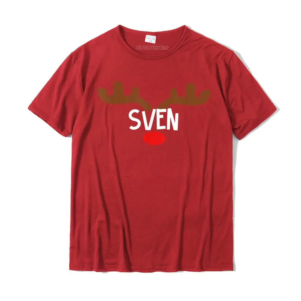 Sven Reindeer Antler Funny Holiday Gift T-Shirt Camisas Customized Tops Tees For Students Wholesale Cotton Top T-Shirts Unique