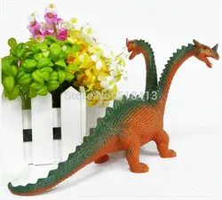 Dinosaurio de simulación de doble Dragón, modelo de juguete, artículos de mobiliario, figuras de regalo de plástico, animales estáticos, Unisex, 2021