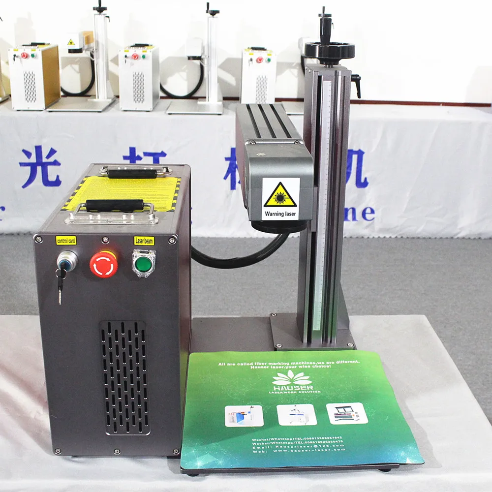 30W Split Fiber Laser Marking Machine Metal Engraver Nameplate Dog Tag Stainless Steel Laser Metal Cutting Machine