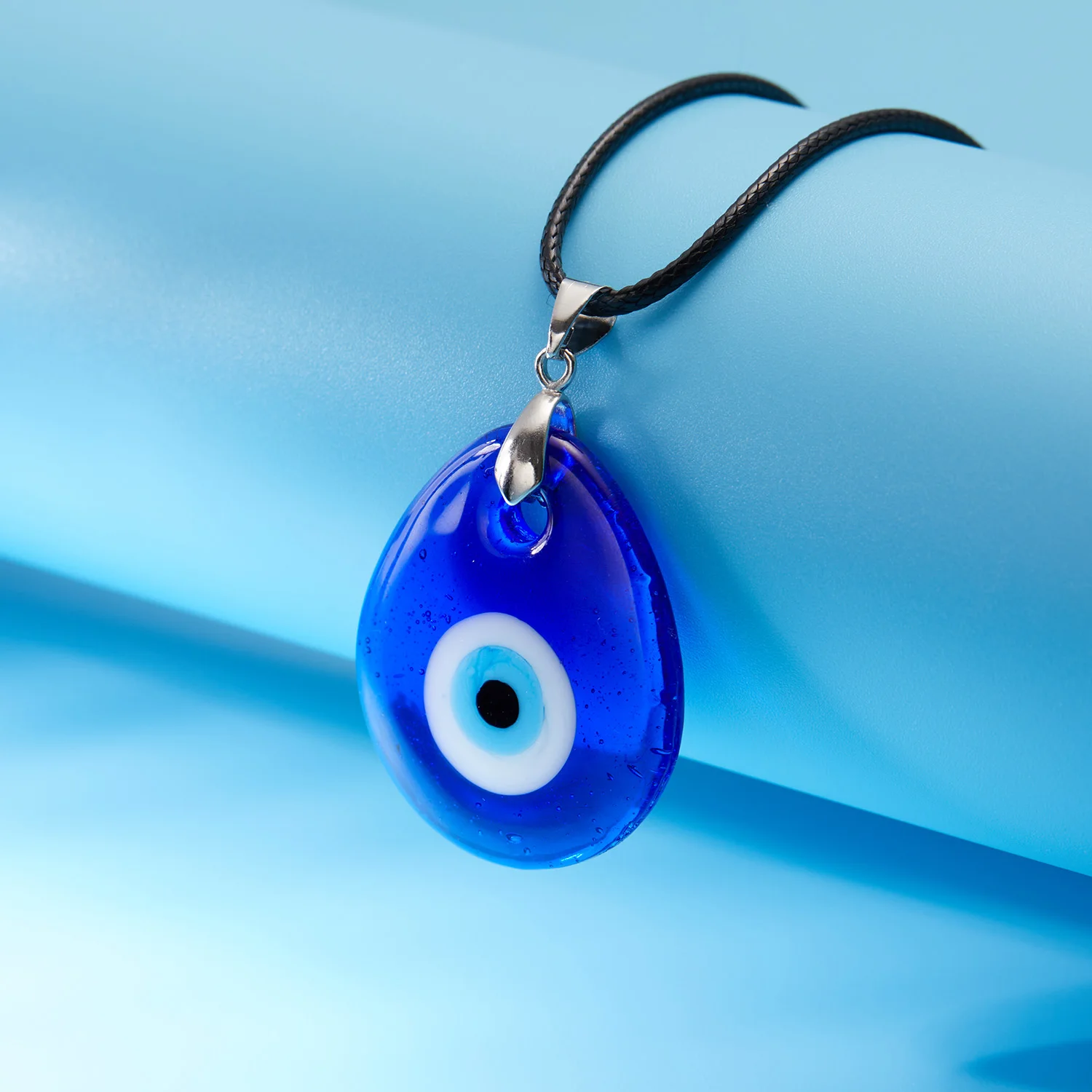Vintage Türkische Halskette mit Bösem-Auge-Anhänger, Glücksbringer, Blaue Böse-Augen-Kette, Partyschmuck für Damen, Geschenk – Detail 9