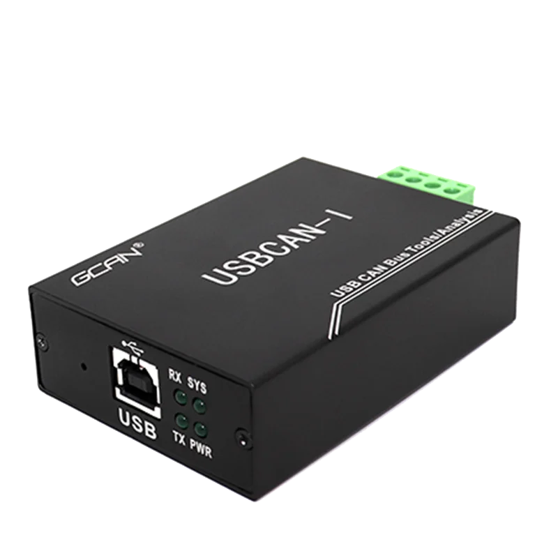 GCAN Usbcan-I Pro utiliza la interfaz USB de la computadora para conectar el analizador de latas al bus can para procesamiento de datos