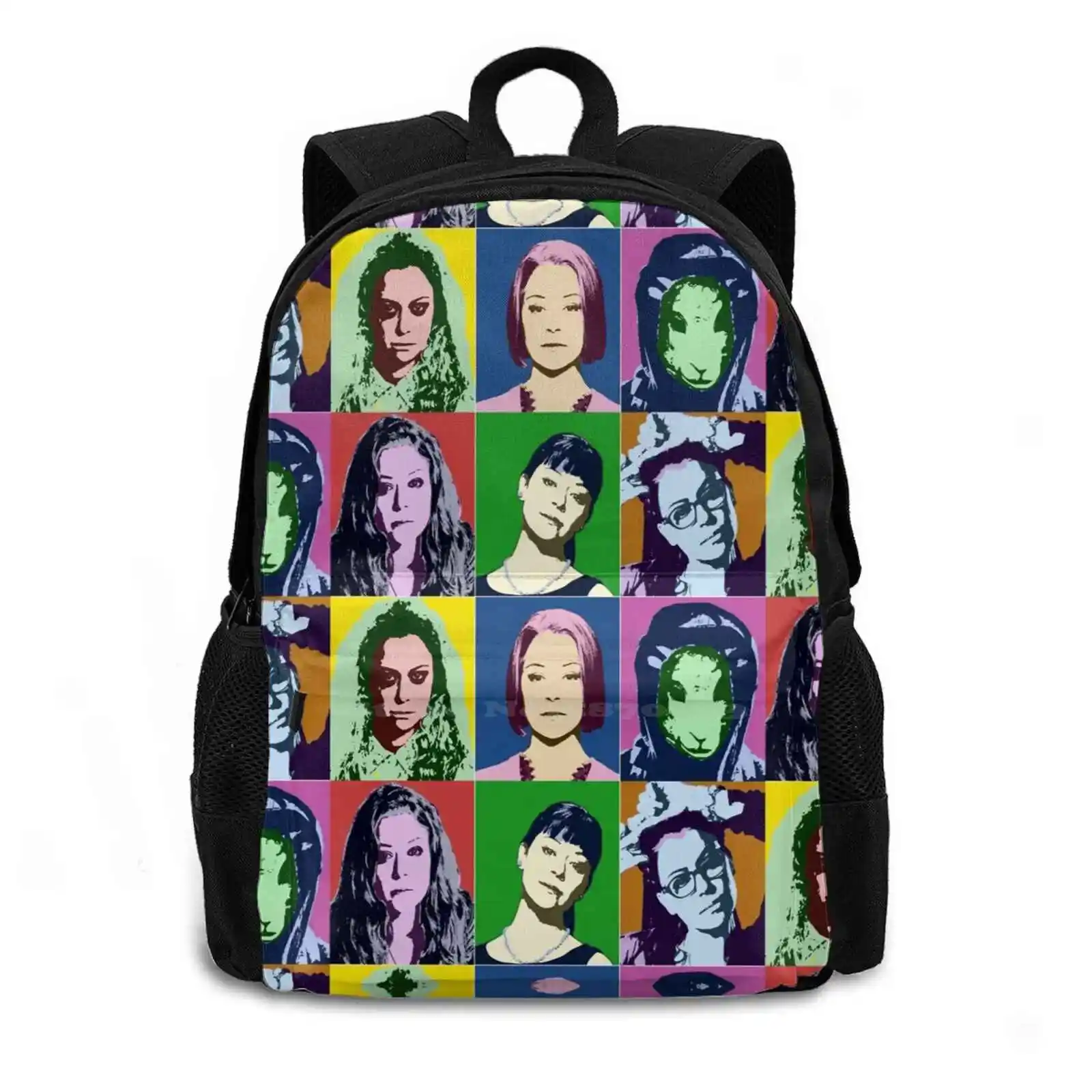 Clone Pop Large Capacity School Backpack Laptop Bags Orphan Black Clone Club Popart Sestra Dna Sarah Alison Cosima Helena