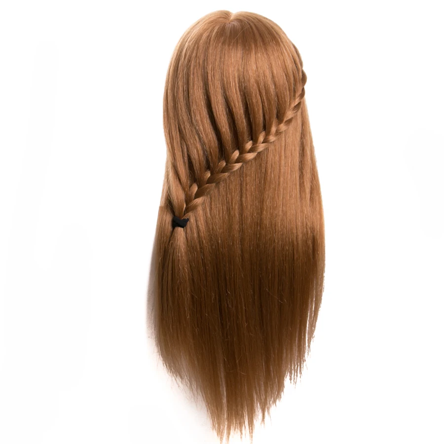Can Be Curled Mannequin Dolls 60% Real Human Hair Training head dolls for hairdressers blonde color professional styling head