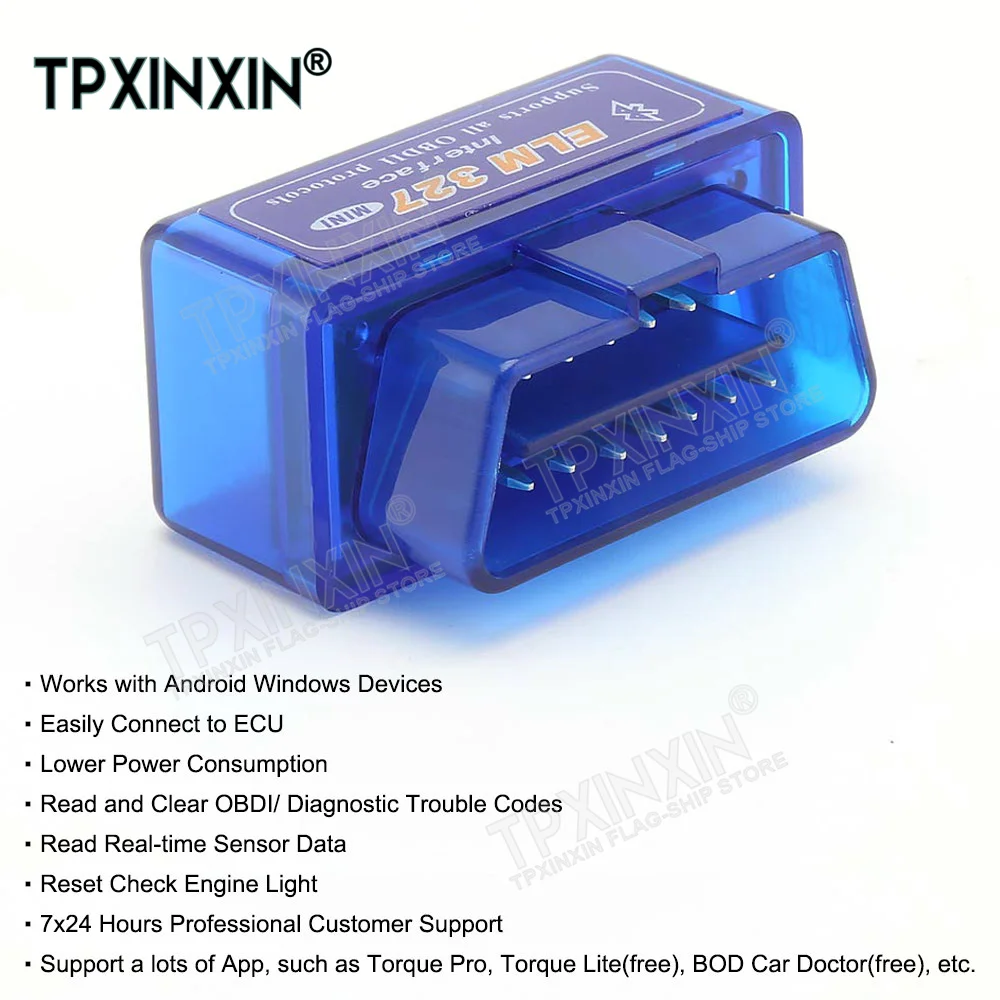 ELM327 Mini V2.1 Bluetooth Detector OBD Bluetooth Car Malfunction Detector OBD2 Car DiagnosticTool For Android/Windows