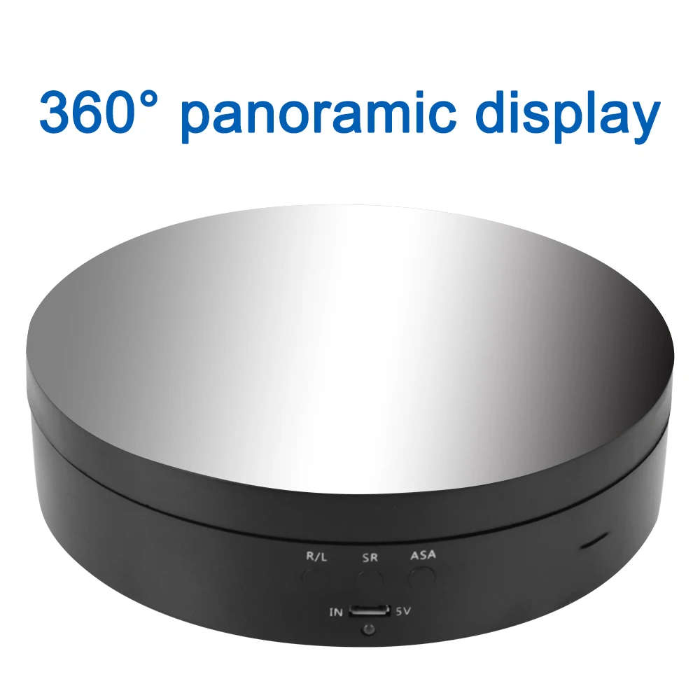 Stand specchio a batteria portagioie 3 velocità 360 gradi giradischi elettrico Display rotante