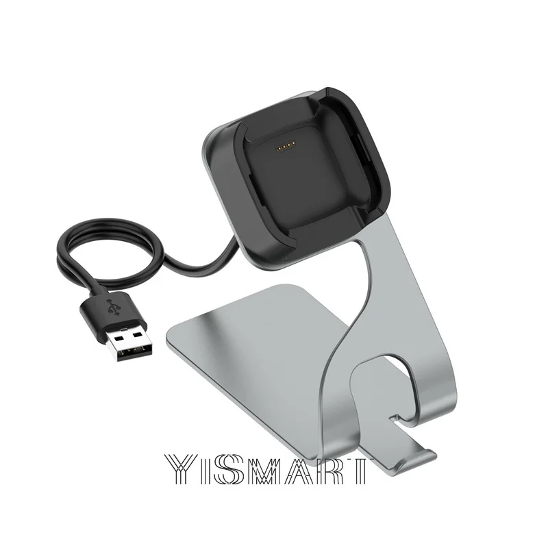 Estación de carga de escritorio para Fitbit Versa 2, soporte de Base de reloj inteligente, Cable de carga USB, soporte de Metal, Versa 2 SE