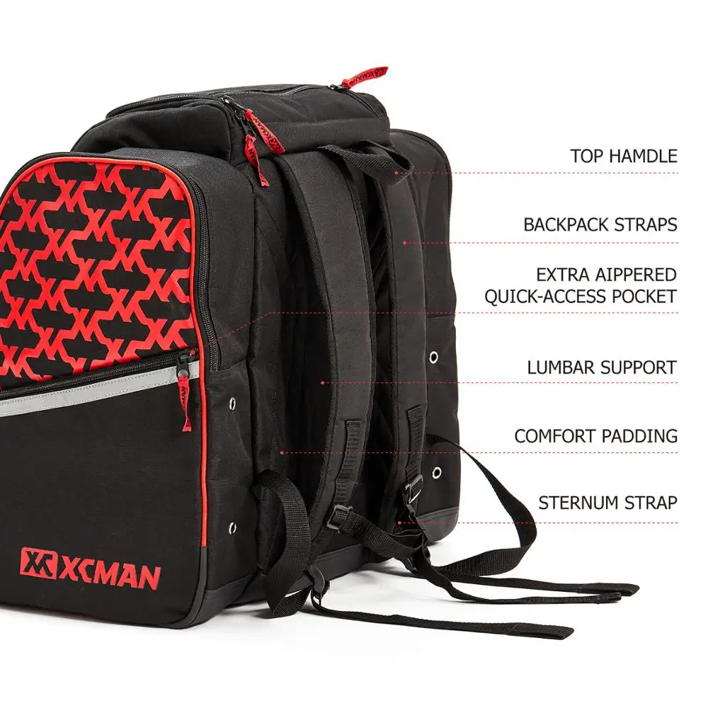 XCMAN Ski Boots and Snowboard Boot Backpack Bag, Excellent for Travel with Waterproof Exterior & Bottom