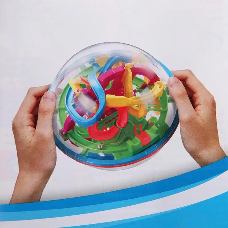 1Pc 3D Ball Maze Puzzle Labyrinth Magical Intellect Maze Ball Perplexus Ball Intelligence Logic Ability Training Game Toy as Gif