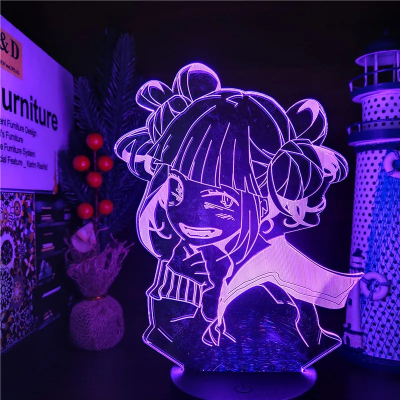 3D ANIME LAMP Academia Cross My Body Night Lights For Bedroom Decoration